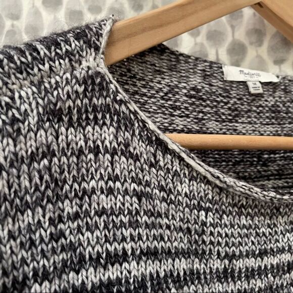 MADEWELL Boatneck Threadmix Marled Grey Sweater. Mohair yak. medium. - Picture 11 of 12